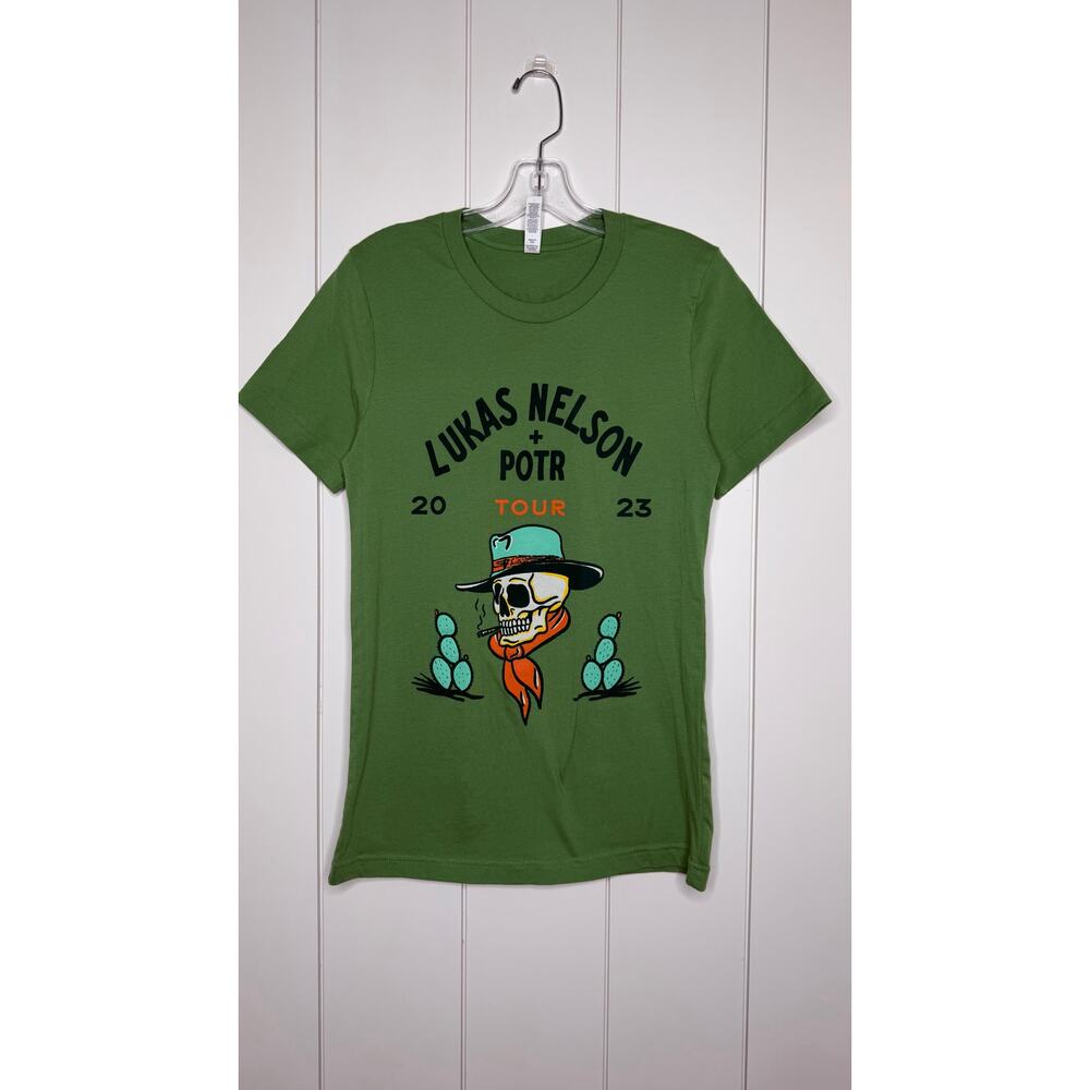Lukas Nelson Light Green Concert Graphic Tee 2023  SM